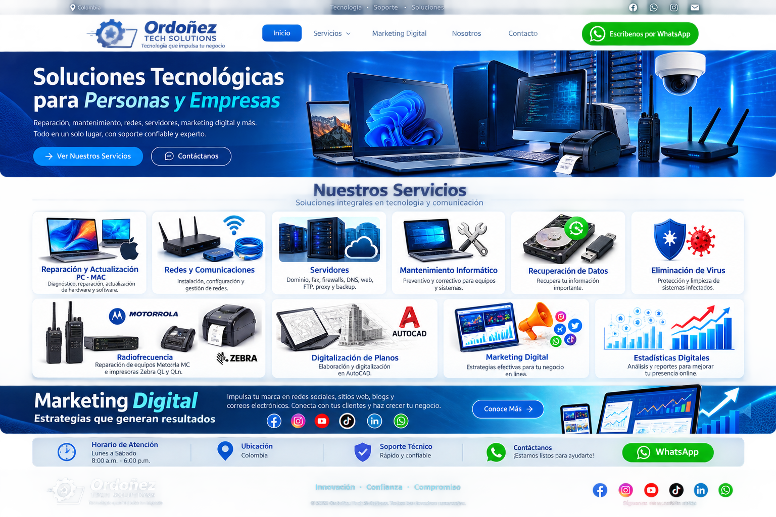 Soluciones tecnológicas para personas y empresas