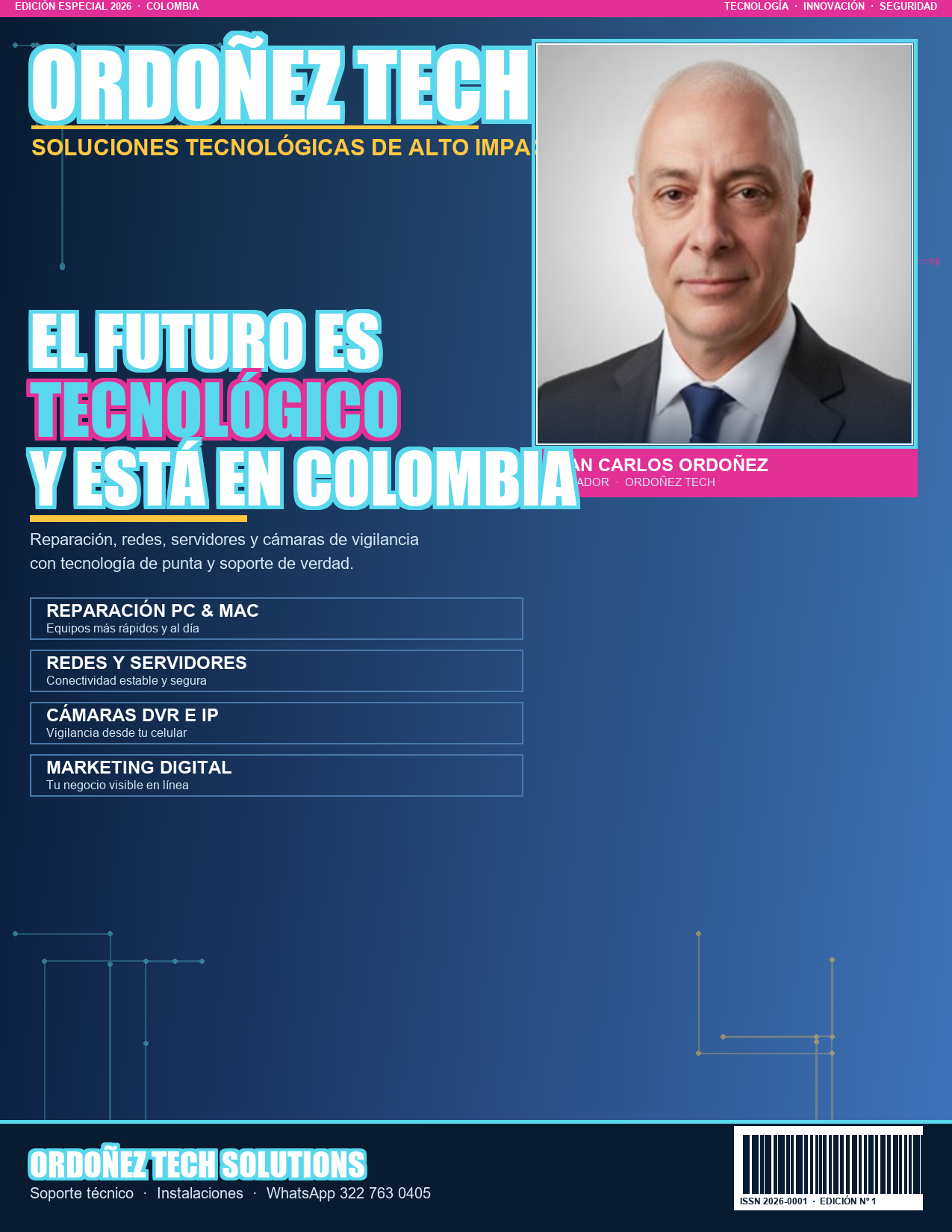 Portada de revista Ordoñez Tech